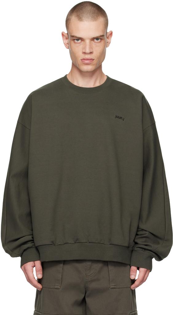 Juun.J Gray Crewneck Sweatshirt