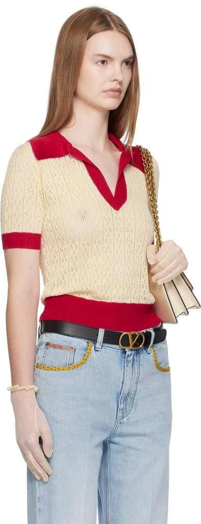 Valentino Beige Flax Linen Polo 2