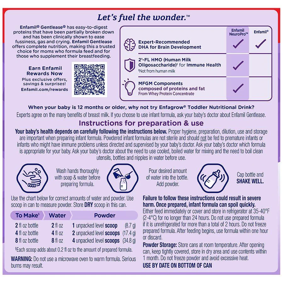 Enfamil Gentlease Infant Formula 0-12M Makes 151 Ounces 5