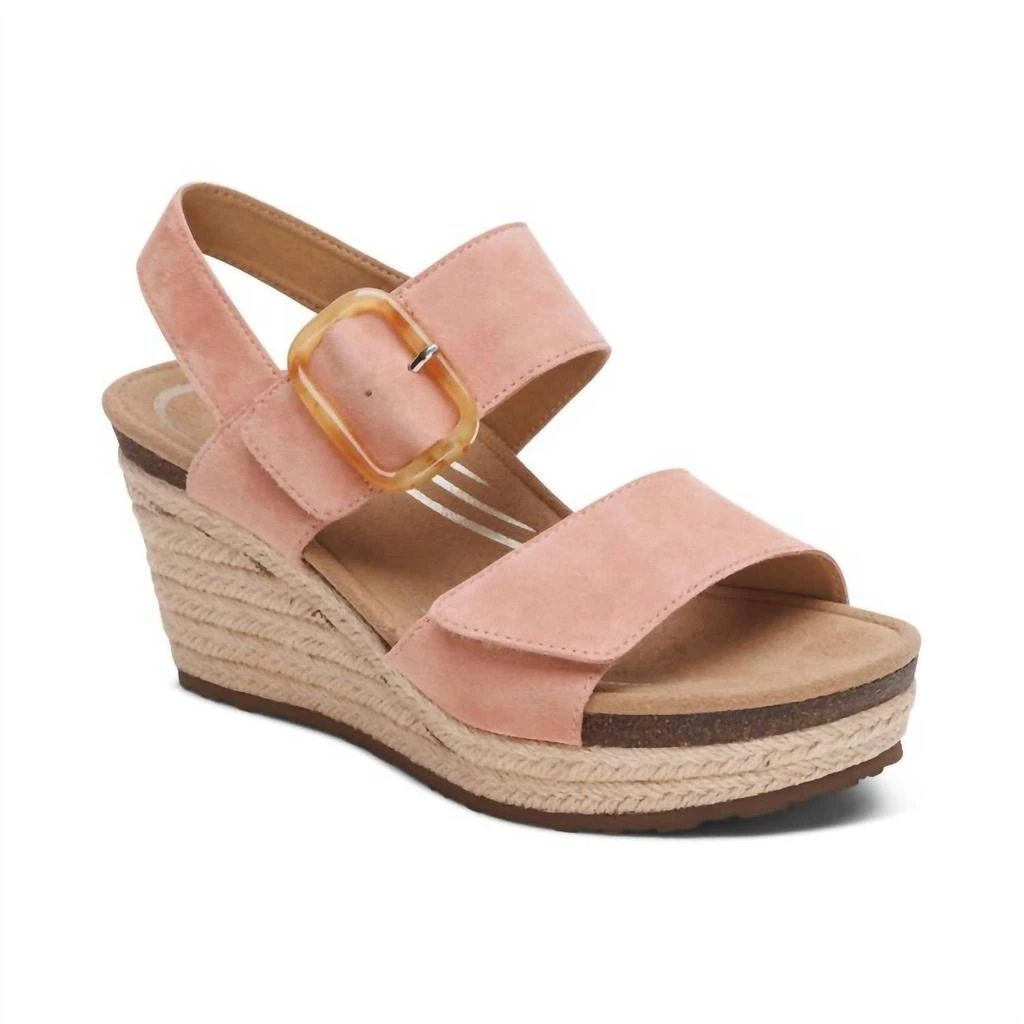 Aetrex Women's Ashley Arch Support Wedge In Rose 1