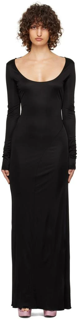 Tom Ford Black Low Back Maxi Dress 1
