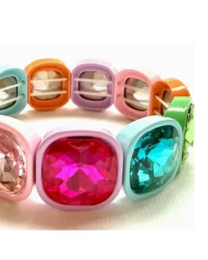 Iconic Mi Iconic Mi - Women
s Square Crystal Gemstone Stretch Bracelet 3