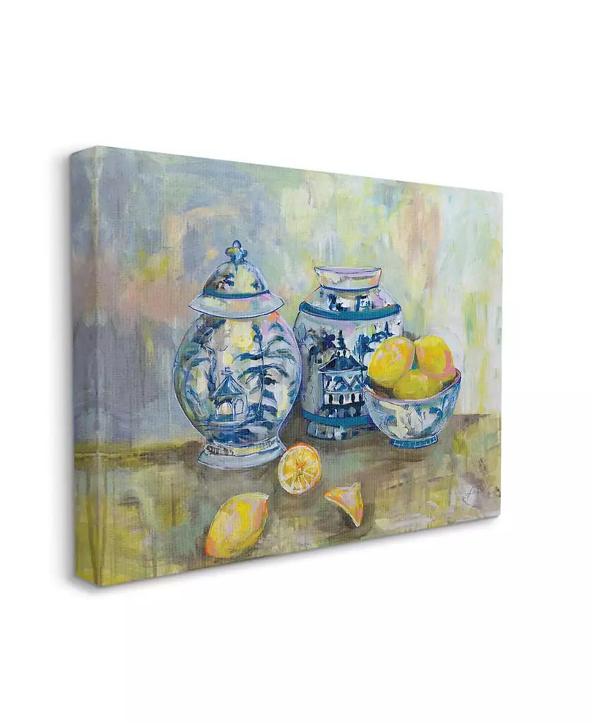Stupell Industries Lemons and Pottery Yellow Blue Classical Painting Art, 16" x 20"