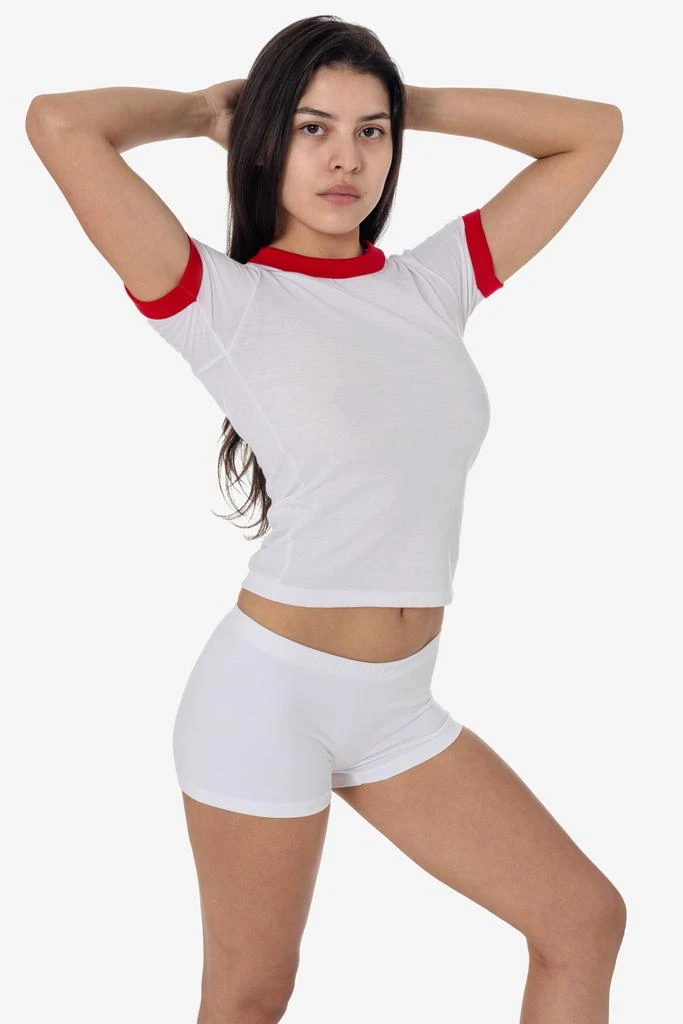 Los Angeles Apparel FF310 - Women's Poly Cotton Ringer Tee 8