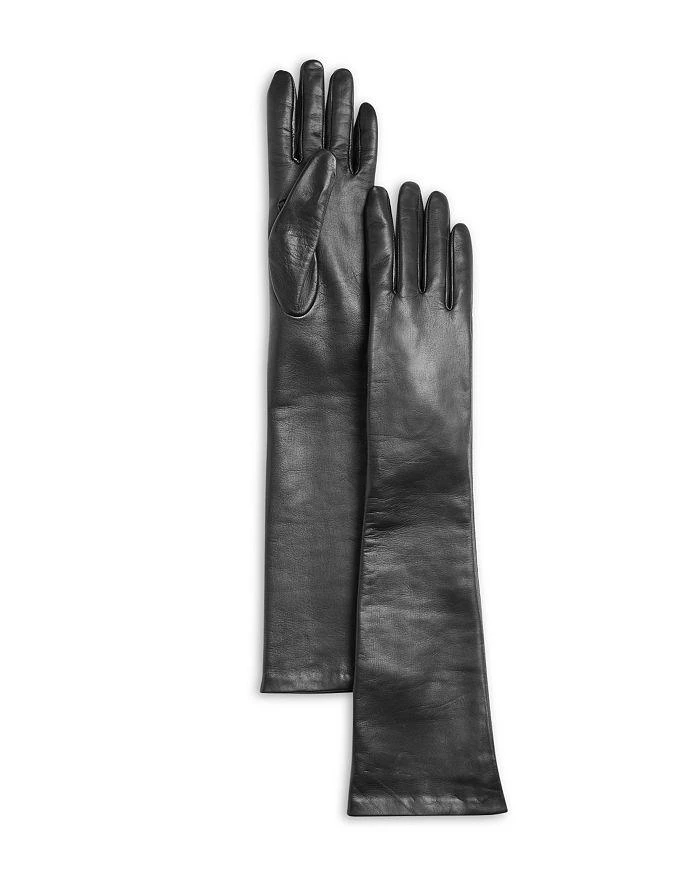 Bloomingdale's Long Silk Lined Leather Opera Gloves - Exclusive 1