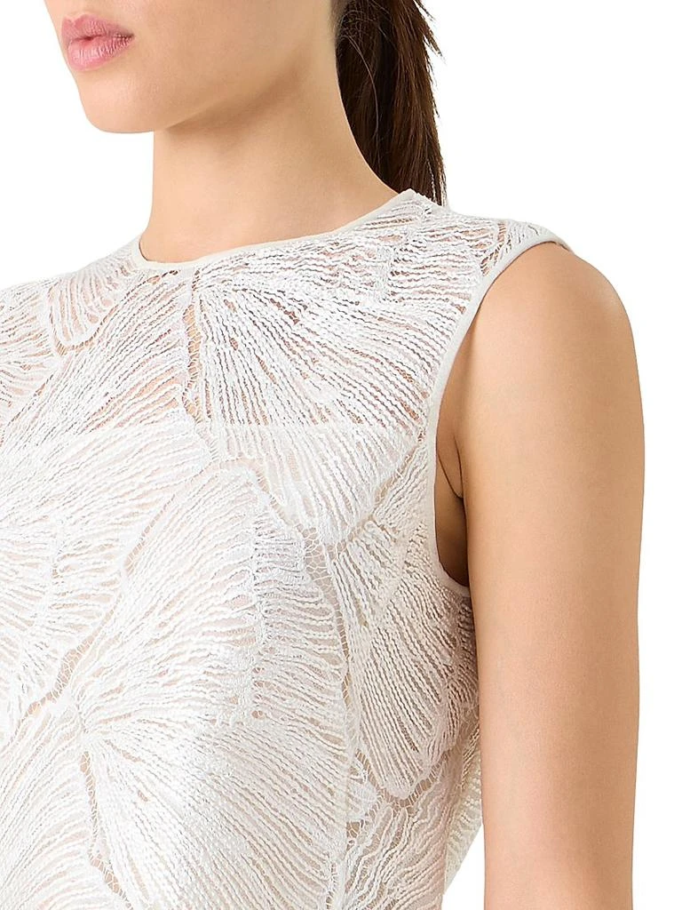 Akris Lacquered Fan Lace Top 6