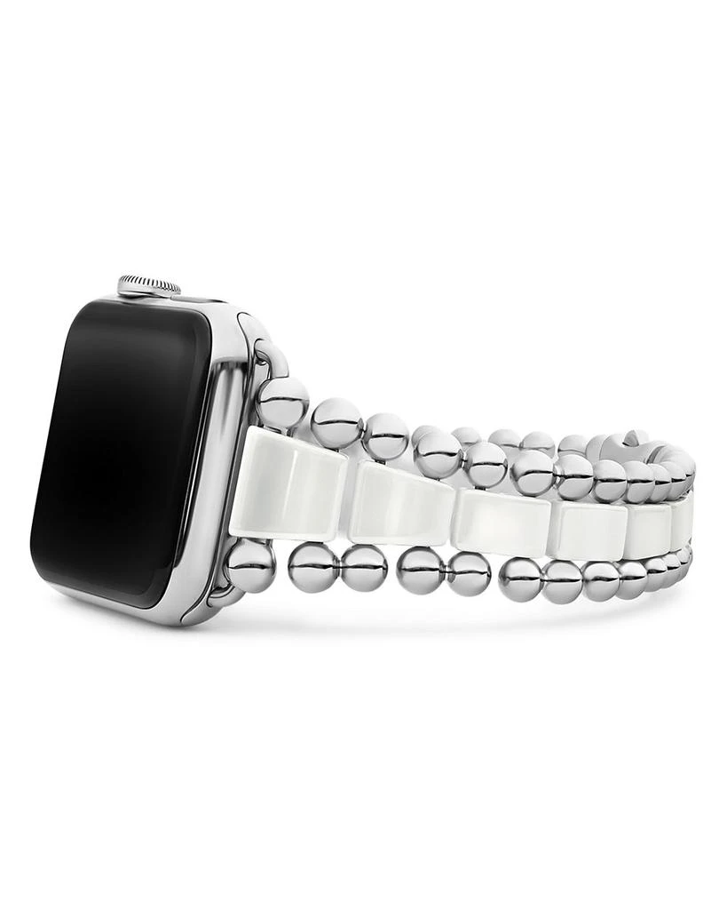 LAGOS White Ceramic Smart Caviar Apple™ Watch Band, 38mm-42mm 1