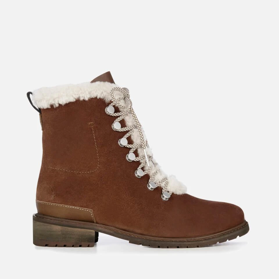 EMU Australia EMU AUSTRALIA WOMEN'S BILLINGTON WATERPROOF SUEDE LACE UP BOOTS - OAK 1