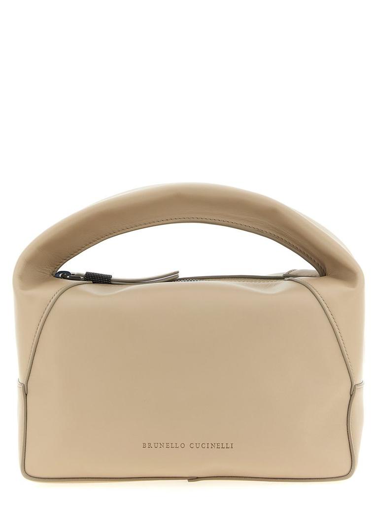 バッグ・カバンその他 Brunello Cucinelli Hobo Brioche Bag in Grey/Sage Green Suede Suede Hobo Swing bag for Woman in Light Grey | Brunello