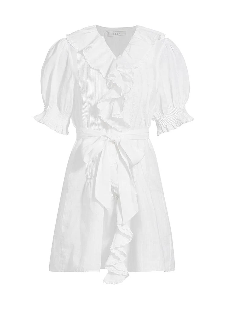 DÔEN Piper Belted Ruffled Minidress 1