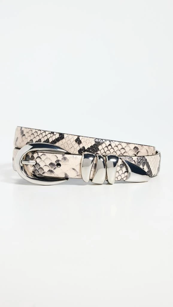 Madewell Triple Metal Keeper Snake Print Belt 1