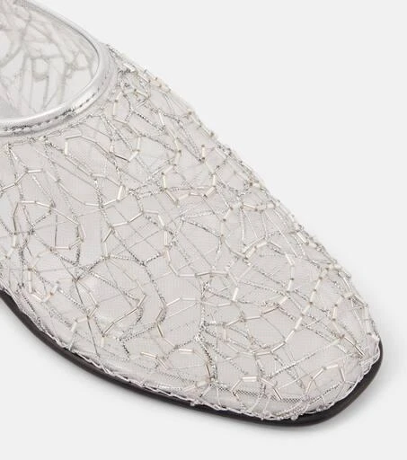 SIMKHAI Eden metallic lace ballet flats 5