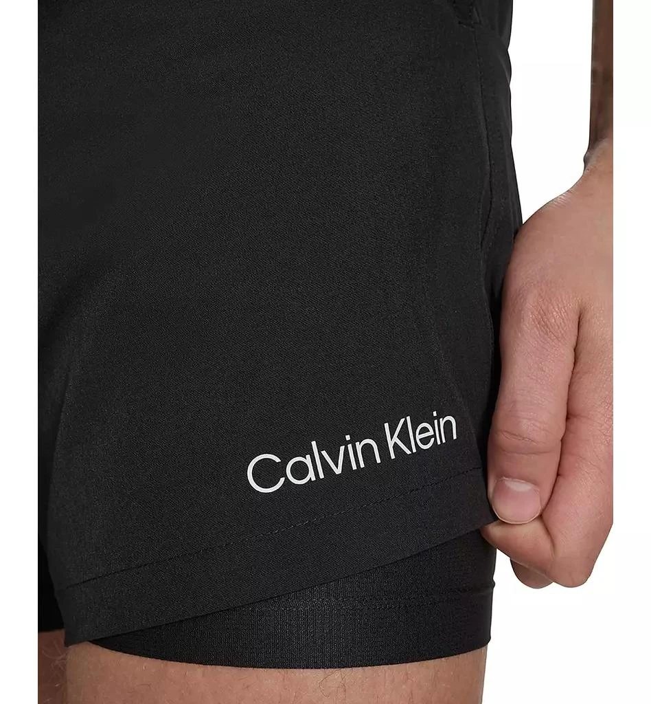 Calvin Klein Men's Logo Elastic Waist Modern Euro 5" Volley Swim Trunks 8
