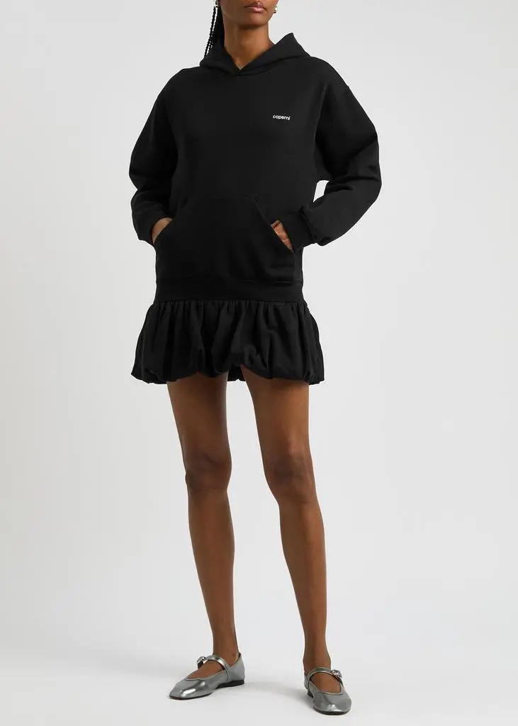COPERNI Basque logo hooded cotton mini dress 4