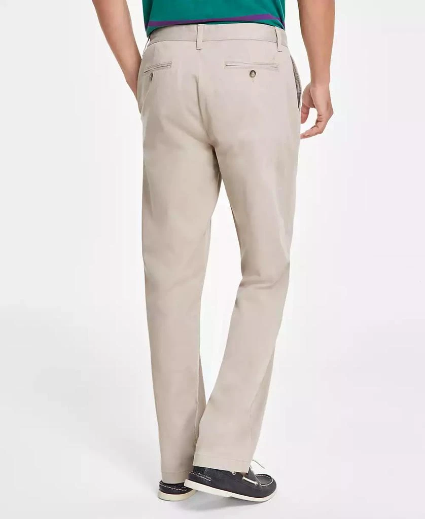Nautica Men's Classic-Fit Stretch Solid Flat-Front Chino Deck Pants 7