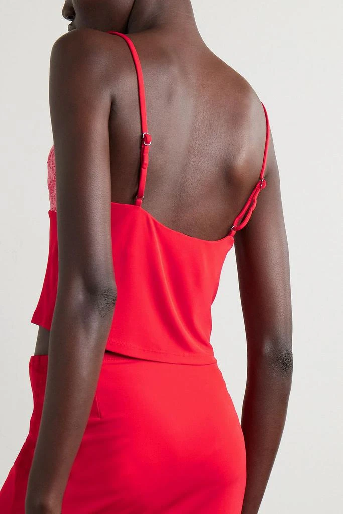 Fleur du Mal Lace-trimmed jersey camisole 3