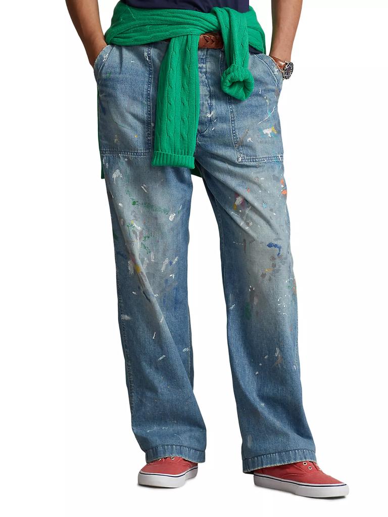 Polo Ralph Lauren Paint Splatter Straight-Leg Carpenter Jeans