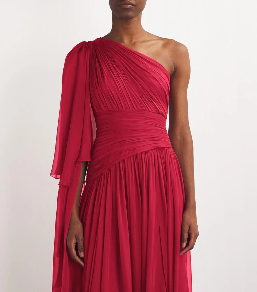 Zuhair Murad Silk Cape Maxi Dress 4
