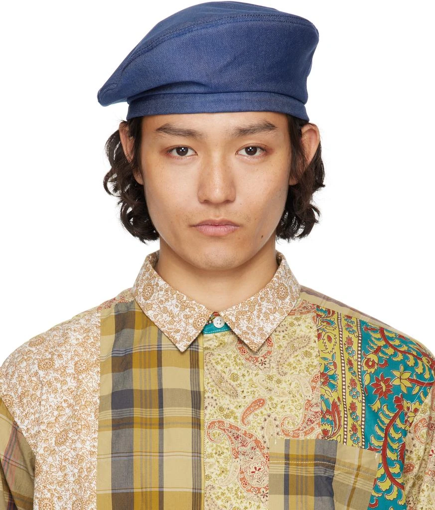 Engineered Garments Blue Denim Beret - Hats - BeyondStyle display picture 1