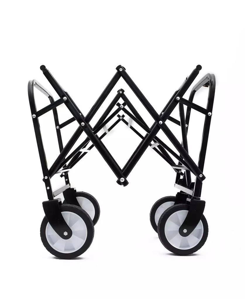 Streamdale Furniture Collapsible Wagon Cart with Straps - 225lb Capacity - Orange 8