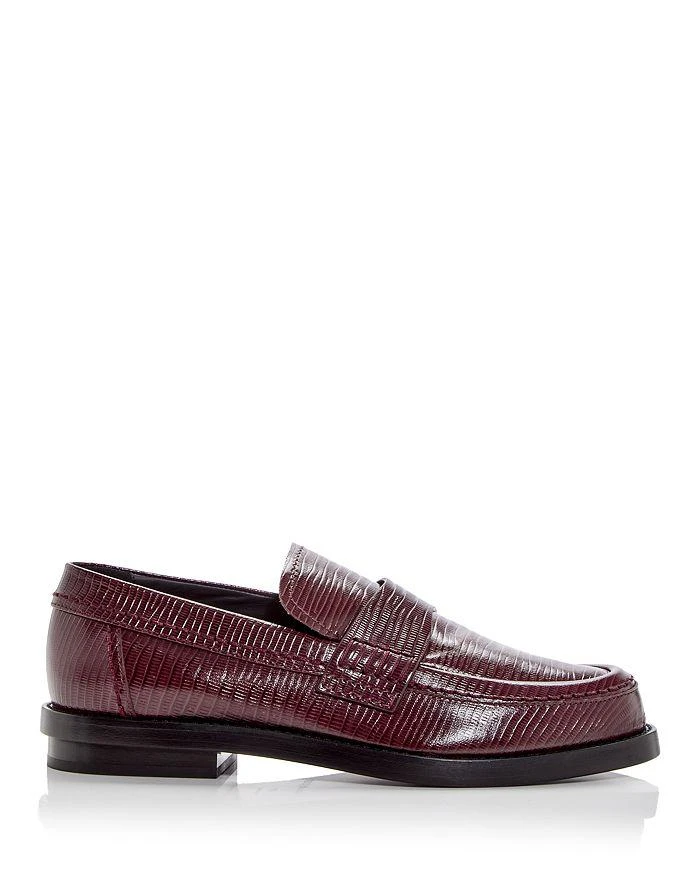 Alexander McQueen ALEXANDER Men's Croc Embossed Apron Toe Loafers 1