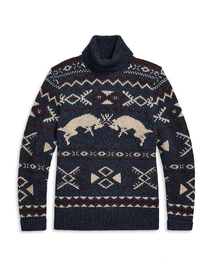 Polo Ralph Lauren Regular Fit Wool Cashmere Patterned Turtleneck Sweater 8