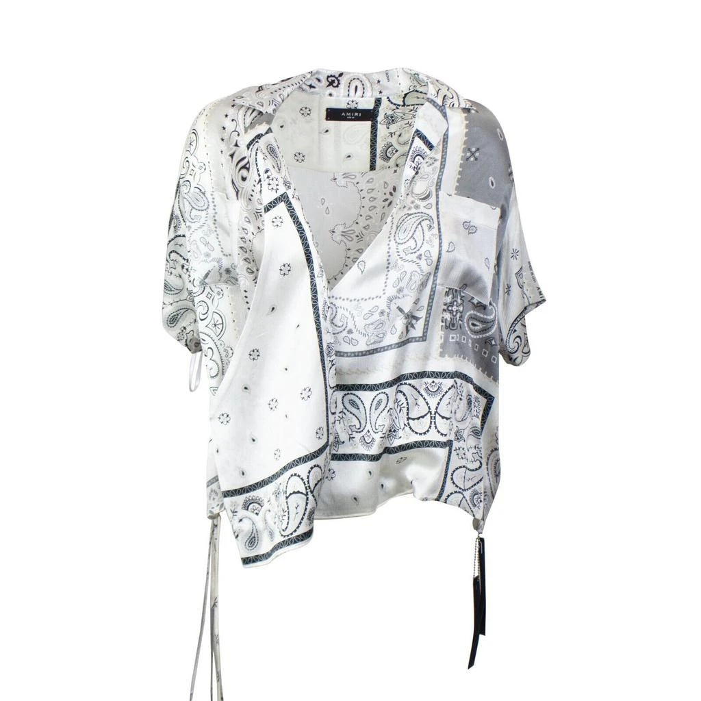 AMIRI Grey Bandana Reconstruct Wrap Shirt 1