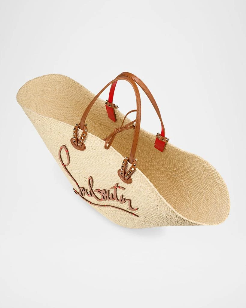 Christian Louboutin Cabata Large Basket Tote Bag in Raffia and Leather 3