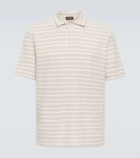 Zegna Striped cotton polo shirt 1