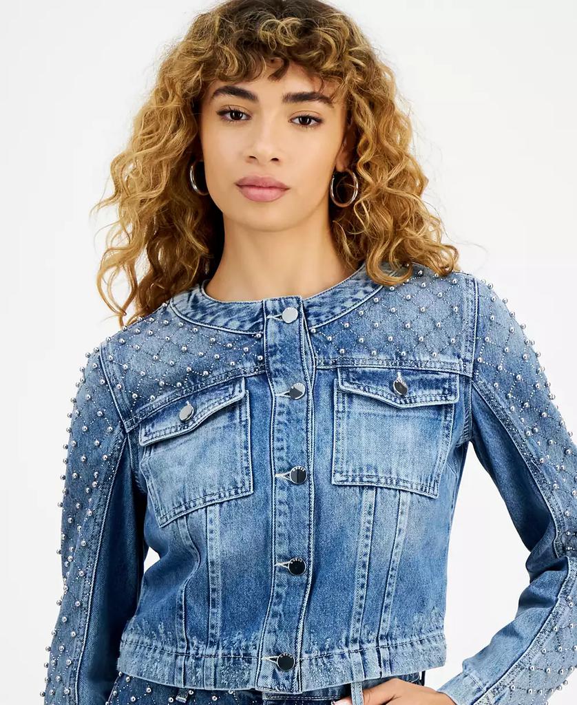 GUESS Women's Marissa Cotton Embellished Denim Jacket