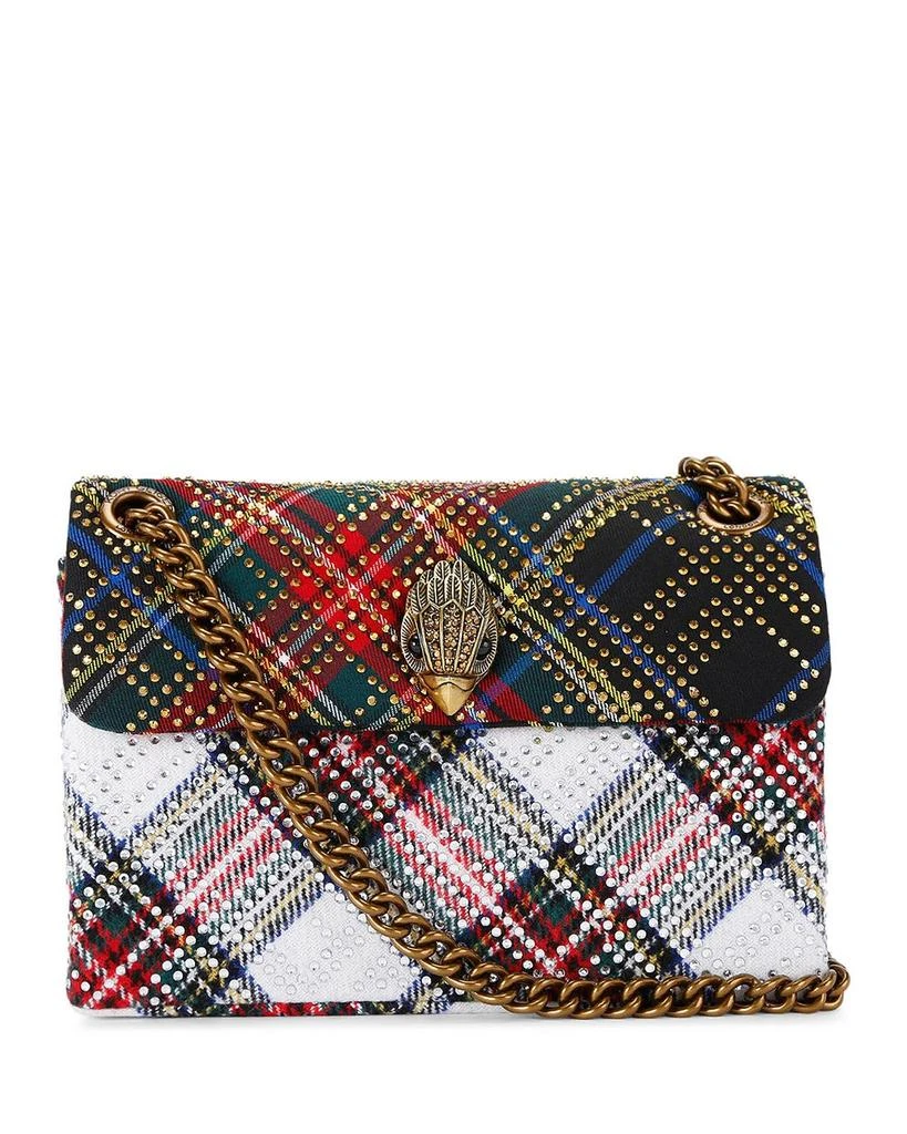 KURT GEIGER LONDON Mini Kensington Embellished Plaid Crossbody Bag 1