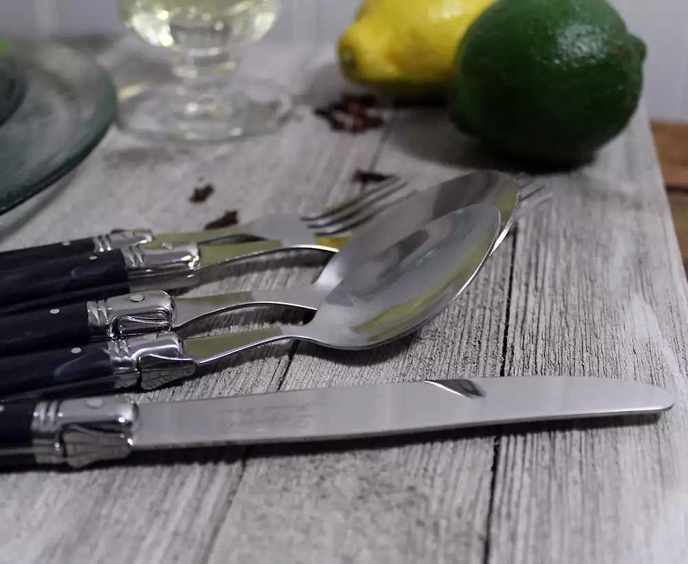 French Home Laguiole 20 Piece Stainless Steel Flatware Set, Service for 4 9