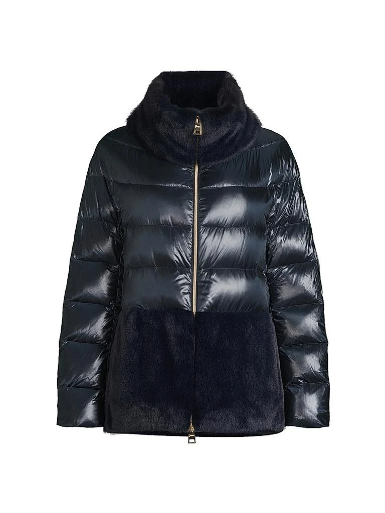 Herno Faux-Fur Down Puffer Jacket 1