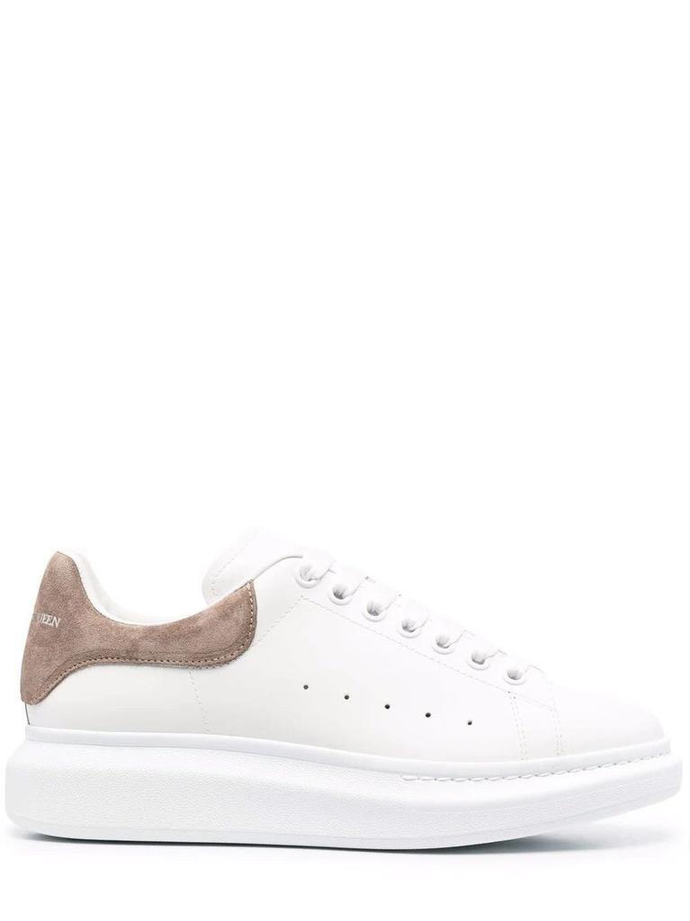 NA White Oversized Sneakers with beige contrasting detail