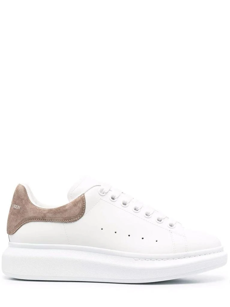 NA White Oversized Sneakers with beige contrasting detail 1