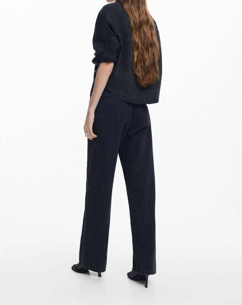 Desigual Sparkle Denim Shirt In Black 2