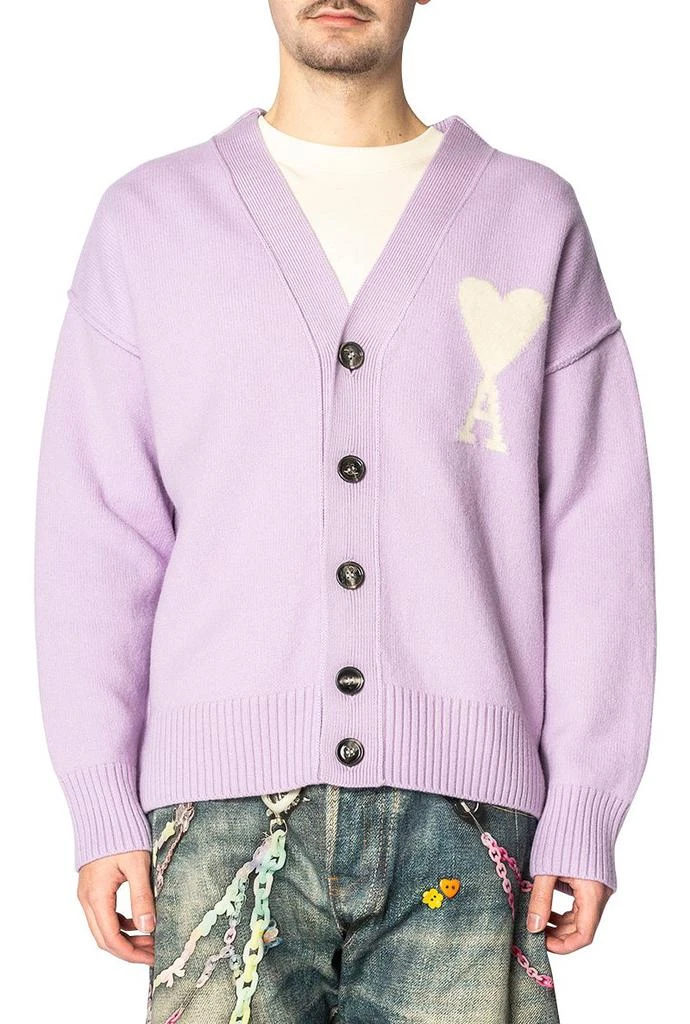 AMI AMI Paris Ami de Coeur Knitted Cardigan 1