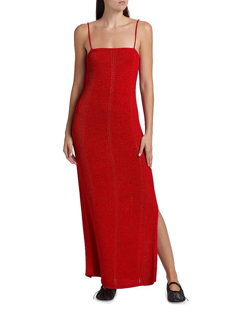 Proenza Schouler Suki Pointelle-Knit Slipdress 3