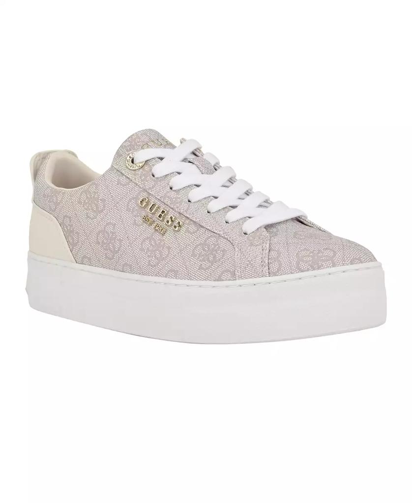 GUESS Women's Genza Platform Lace Up Round Toe Sneakers