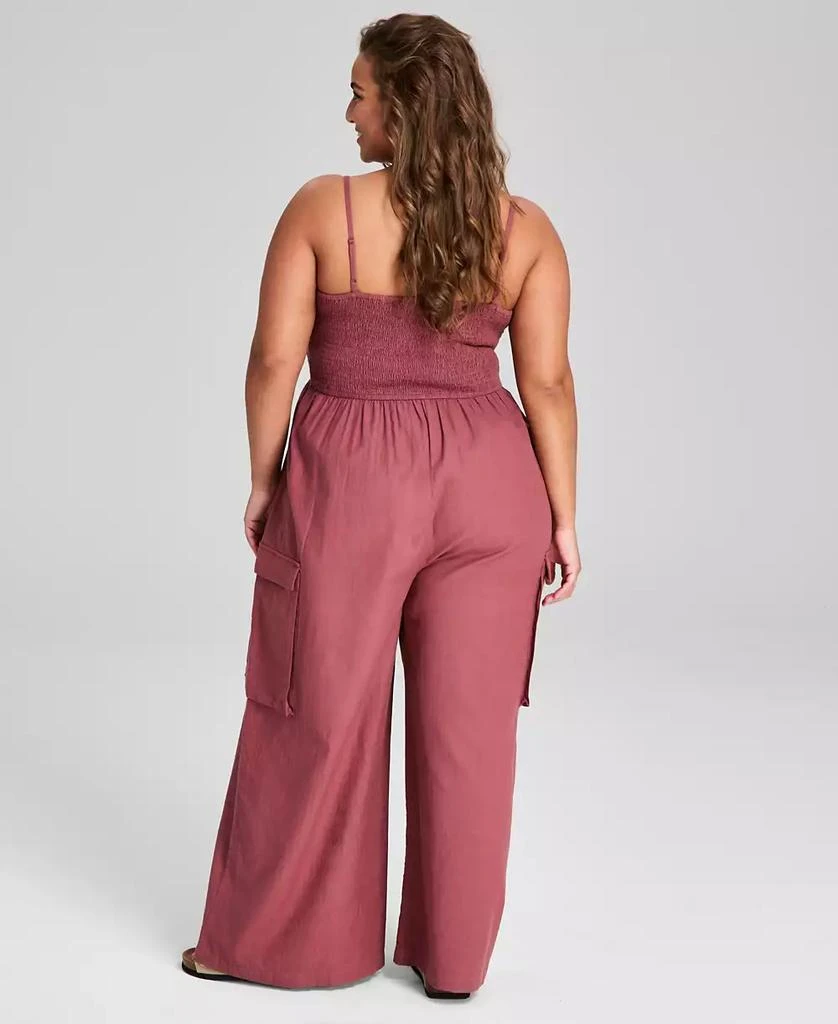 And Now This Trendy Plus Size Smocked Jumpsuit, Created for Macy's 2