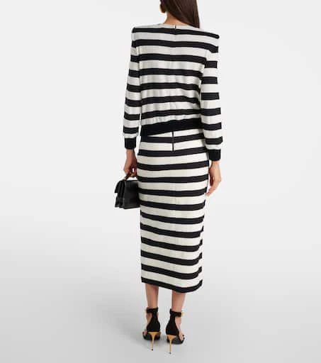 Balmain Striped jersey top 3