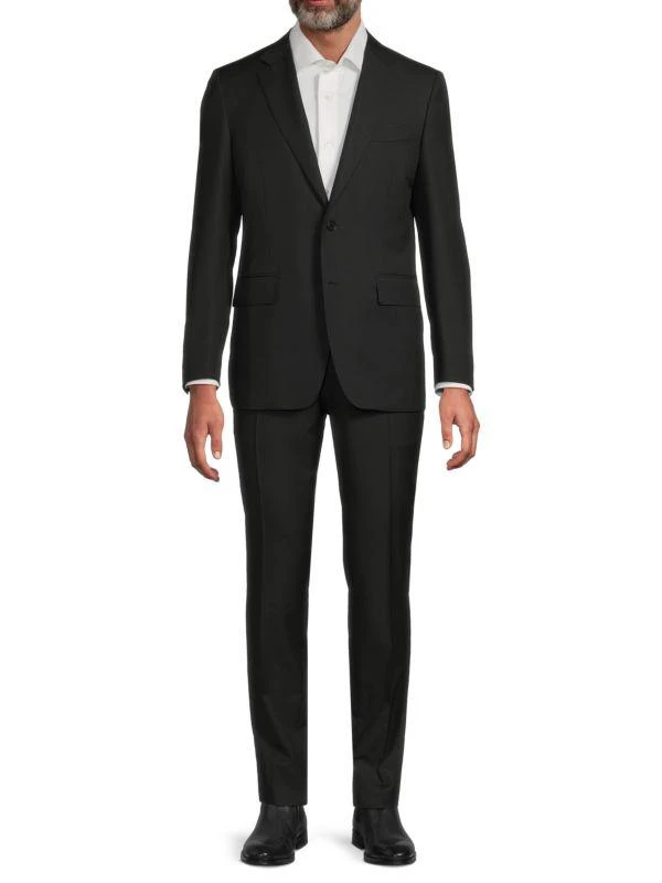 Canali Modern-Fit Solid Wool Two-Button Suit 1