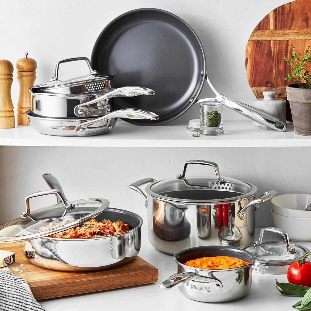 ZWILLING Energy Plus 10-pc Stainless Steel Ceramic Nonstick Cookware Set 3