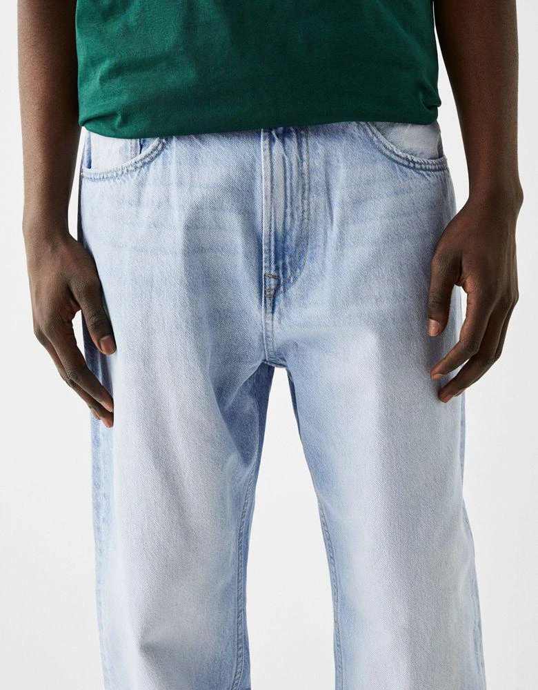 Bershka Bershka loose fit jeans in light blue 3