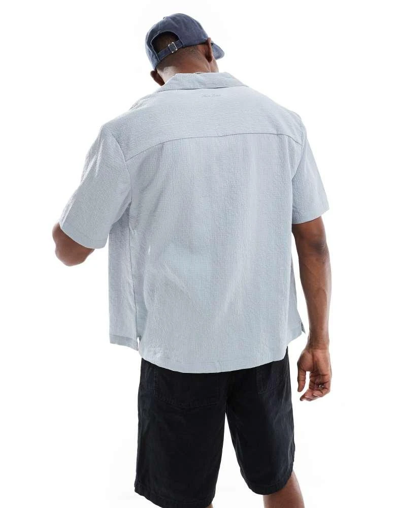 River Island River Island seersucker shirt in light blue 3