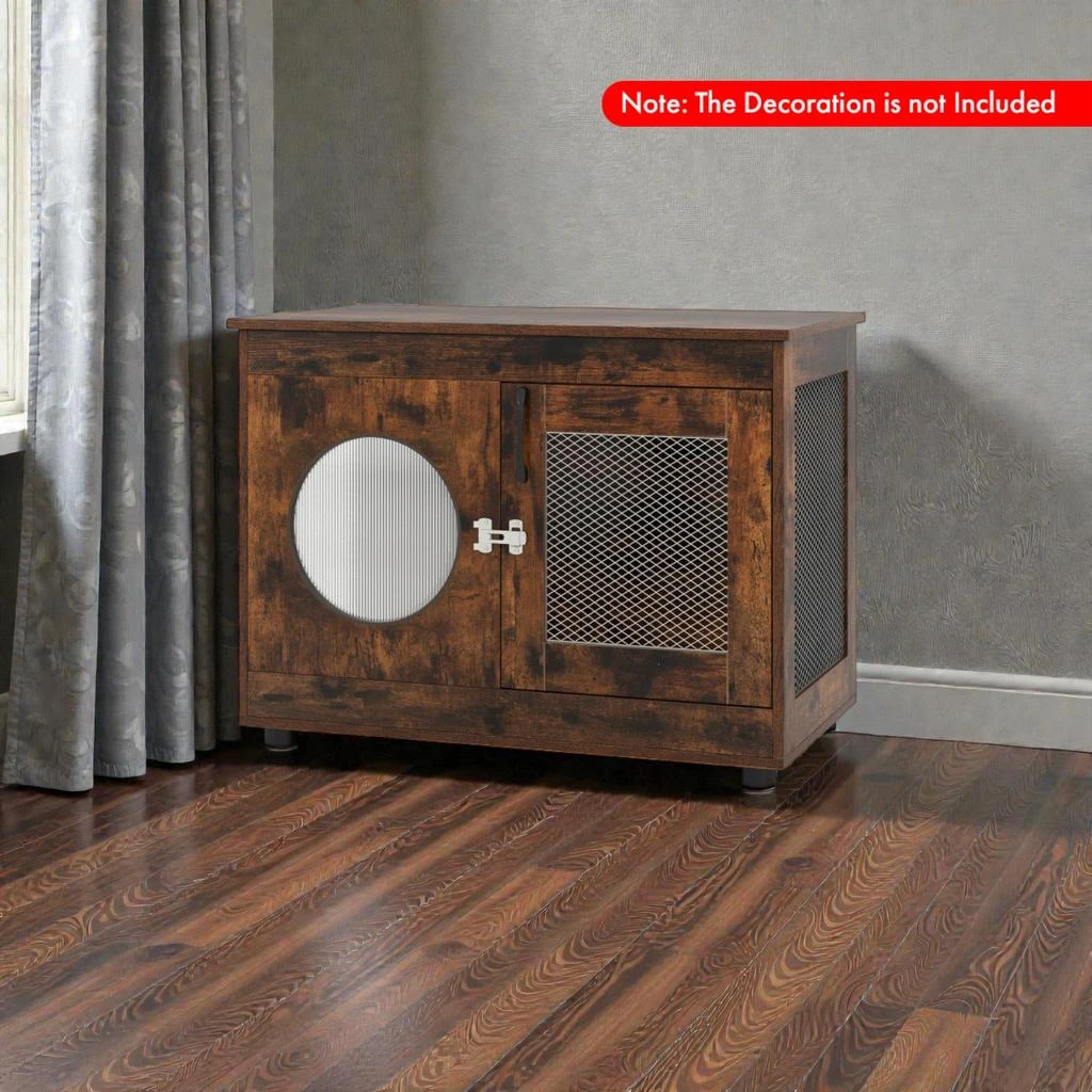 Hivvago Modern Dog Crate Furniture for Small to Medium Pets with Clear Panel and Secure Door 2