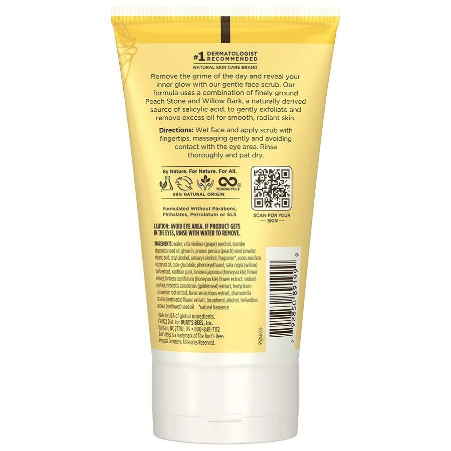 Burt's Bees Deep Cleansing Pore Scrub with Peach and Willow Bark 2