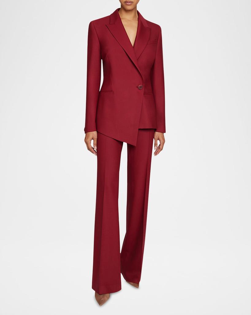 Santorelli Mid-Rise Straight-Leg Pants