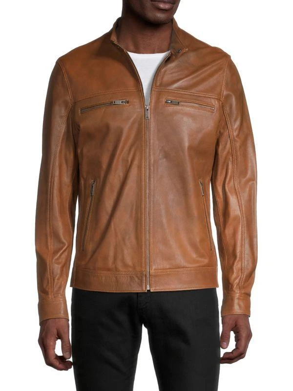 RON TOMSON Zip Up Leather Jacket 1