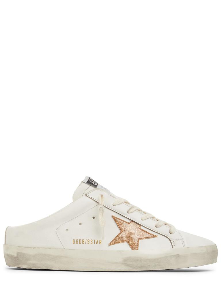 GOLDEN GOOSE 20mm Super-star Leather Mule Sneakers